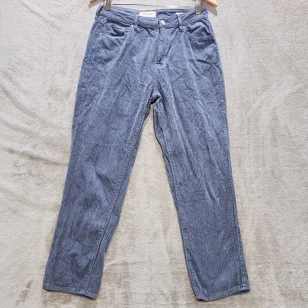 Pacsun Womens Light Blue Blue Mom Jean Corduroy Pants Size 27 Retro Y2K 90's